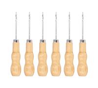 Ndnczdhc 10pcs en cuir AWL Punch Tool, 125 mm / 4,92 pouces de longueur, poignée pin aiguilles en cuir pour couture à la main