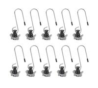 NDNCZDHC 10PCS Single Stud Fitting L Track Tie Down Anchor with Hook for Van Pickup Trucks Trailers Breaking Load 110lbs (Grey)