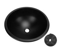 NDNCZDHC 12 Inch Round Stainless Steel Sink Basin Round Oval Bowl Sink with 40mm Drain Outlet for Boat Caravan RV Motorhome
