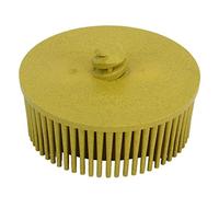 NDNCZDHC 2 Inch BristleDisc Grit Abrasive BristleShank Attachment Disc for Removes Burr Rust Coatings On Metal (Yellow)