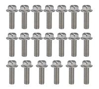 NDNCZDHC 20 Pièces Boulons à Vis M10x1,5 A2-70 Boulon à Tête Hexagonale à Bride En Acier Inoxydable Avec Joint DIN6921(M10*30)