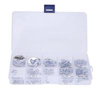 NDNCZDHC 225PCS 304 Stainless Steel Retaining Ring Set ¢1.2~¢15 E-Type Circlip for Fastener Hardware