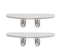 NDNCZDHC 2Pcs 6in Boat Cleat 316 Stainless Steel Heavy Duty Flat Marine Grade Rope Cleat for Yacht Speedboat Cargo Ship