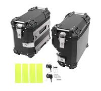 NDNCZDHC 38L Motorcycle Side Case with Lock and Handle Left Right Water resist Quick Release Side Storage Carrier for Helmet Luggage (black)