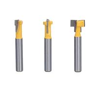 NDNCZDHC 3PCS Bit de routeur trou serre, diamètre tige 1/4 pouce 7/16 pouces lame T Bit de routeur piste pour le bois, panneau particules, stratifié