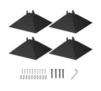 NDNCZDHC 4 pièces déflecteur d'écureuil pour Poteau de mangeoire à Oiseaux avec vis et clé 17x17x5,5 Pouces déflecteur d'écureuil en métal pour Poteau 4x4