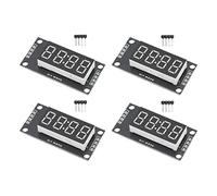 NDNCZDHC 4 Sets Digital Tube Display Module, 4 Digit 7 Segment 0.36in LED Digital Display Module with TM1637 Drive Chip (Green MRA110J)