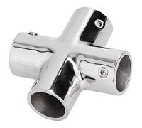 NDNCZDHC 4 Way Cross Boat Hand Rail Fitting 316 Stainless Steel Heavy Duty Tube Pipe Connector