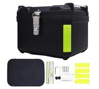 NDNCZDHC 47L Motorcycle Tail Box with Detachable Plate Leather Lining Water Proof PP Top Case for Electric Vehicles Scooters Black