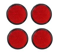 NDNCZDHC 4pcs 2in Bike Round Warning Reflectors Red for Semi Trucks Trailers Boats Horse Trailers Scooter
