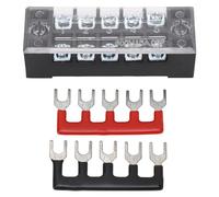 NDNCZDHC 5 Ensembles Bloc De Distribution D'alimentation M3 Vis 5 Positions Bornes Bus Bar 600V 15A pour Automobile Bateau