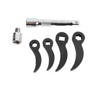 NDNCZDHC 6 pièces jeu de têtes d'adaptateur de barre de levier, outil de retrait d'essieu outils de réparation de voiture de retrait de demi-arbre 1/2 po 3/8 po carré avec boîte