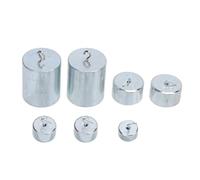 NDNCZDHC 7 Pcs Hooked Lab Slotted Mass Set, 10g 20g 50g 200g Chrome Steel Lab Weights Set for Laboratory School