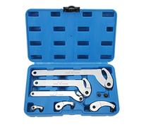 NDNCZDHC 8 Pcs Adjustable Hook Pin Wrench 35-120mm C Hook Round Head Spanner Set for Motorcycle Dirt Bike