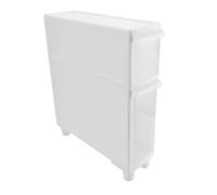 NDNCZDHC Armoire de Rangement de Salle de Bain Mince, 5,5 Pouces de 6,3 Pouces d'organisateur de Plancher étroit, Armoire d'angle avec 2 tiroirs et 4 Roues (5,5 Pouces)