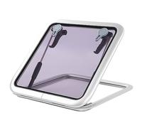 NDNCZDHC Boat Porthole Window with Stainless Steel Support Rod Heavy Duty Aluminum Alloy UVResist Sealed for RV Yacht