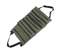 NDNCZDHC Canvas Tool Bag Roll Up, Mechanic Roll Up Tool Bag with 5 Zip Pockets for Auto Repair and Daily Maintenance