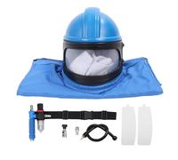 NDNCZDHC Casque de sablage avec Thermostat, filetage 1/4 pouces 13mm, Kit capot protection pour pulvérisation de peinture, coupe et écrasement