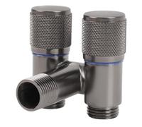 NDNCZDHC Double interrupteur Soupape d'eau, entrée de filetage mâle G1 / 2in DN15, interrupteurs doubles séparés, prise fil masculine G1 / 2in DN15, arrêt du kit de lave-vanne