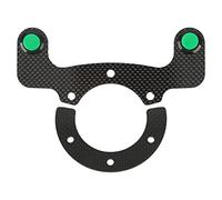 NDNCZDHC External Horn Button Kits Carbon Fiber 6 Bolts Steering Wheel Modified Button Universal Fit for Horns Lights (Verte)