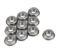 NDNCZDHC F688ZZ 10PCS BOULEUR BALLE ROUTION 8 × 16 × 5 mm Double métal blindé Boule à billes à rainure à bride pour la machine industrielle, outils électriques