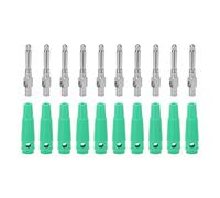 NDNCZDHC Fiche Banane Haut-Parleur - 10Pcs 4mm 7Pin Fiche Banane Cuivre 1000V 32a Fiches Mâles Empilables Avec Manchon Souple Serré à Visser(VERT)