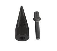 NDNCZDHC Firewood Drill Bit Wood Log Splitter Carbon Steel Cone Hex Shank Drilling Tool Black (32mm)