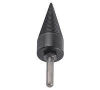 NDNCZDHC Firewood Drill Bit Wood Log Splitter Carbon Steel Cone Hex Shank Drilling Tool Black (38mm)