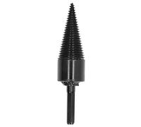 NDNCZDHC Firewood Drill Bit Wood Log Splitter Carbon Steel Cone Hex Shank Drilling Tool Black (42mm)