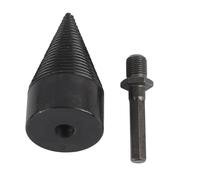 NDNCZDHC Firewood Drill Bit Wood Log Splitter Carbon Steel Cone Hex Shank Drilling Tool Black (45mm)