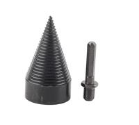 NDNCZDHC Firewood Drill Bit Wood Log Splitter Carbon Steel Cone Hex Shank Drilling Tool Black (50mm)