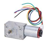 NDNCZDHC Gear Motor WormGear Speed Reducer Hgh Torsion with Encoder Brush DC Motors DC12V JGY371 (DC12V 100RPM)