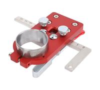NDNCZDHC Guide de perçage charnière, diamètre foret 35 mm avec ouvre-trou, règle en L, gabarit charnière d'armoire à profondeur réglable pour 10 à 12 mm