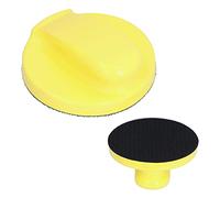 NDNCZDHC Hand Sanding Blocks, 5 Inch Round Long Handle Hook and Loop Round Hand Sanding Block for Home Arts and Crafts