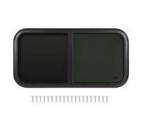 NDNCZDHC Horizontal Sliding RV Window 35.4 X 17.7in Black Modified Window for Camping Trailer RV (For 26-31mm/1-1.2in Wall Thickness)