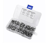 NDNCZDHC Kit d'assortiment de 120 écrous et boulons en acier inoxydable 304 M4x6/8/10/12/16/20 à tête creuse hexagonale, assortiment de boulons métriques