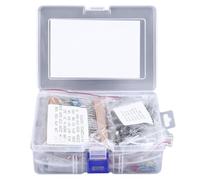NDNCZDHC Kit d'assortiment de composants électroniques 1500 pièces, condensateur électrolytique, condensateur céramique, diode LED, résistances, kit électronique de transistors