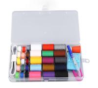 NDNCZDHC Kit de couture, fourniture d'accessoires avec 3 aiguilles, 15 fils bobine, grattoir couture, ciseaux, doigts, ruban mesureur, enfile-aiguille