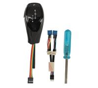 NDNCZDHC LED Gear Shift Knob Thumb Type Shifter Lever Head Retrofit Kit with One Click Start Button for X3 E83 2004 to 2010 (Noir brillant)