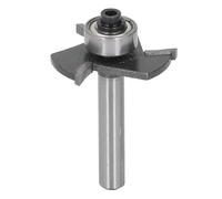 NDNCZDHC Mèche de routeur à fente en T, 3 cannelures, tige de 1/4 po, hauteur de coupe de 3/32 po, mèche de routeur CNC à voie en T avec roulement pour rainurer le rainurage
