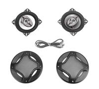 NDNCZDHC Pair of Car Stereo Speakers 4in 200W 2 Way Powerful Bass Excellent Sound Quality Coaxial Speaker for Most Cars