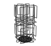 NDNCZDHC Porte-capsules de café 6,3 × 6,3 × 12,2 pouces, support stockage capsules café en métal rotatif à 360 degrés pour station boissons cuisine de bureau à domic