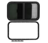 NDNCZDHC RV Window Replacement Round Corners Slide with insectScreen for Trailer Campers Construction Vehicles