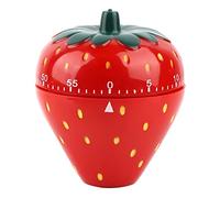NDNCZDHC Timer mécanique en Forme de Fraise en Plastique, 60 Minutes la Cuisine Cuisine, réveil Manuel pour la Cuisson