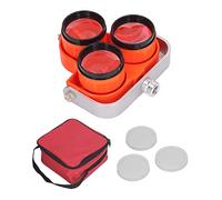 NDNCZDHC Total Station Prism 3 Heads Optical Glass Prism for Surveying Ranging Mapping 64mm Effective Dia