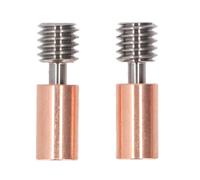 NDNNCZDHC 2 PIÈCES Heatbreak Bimétallique M6 X 19mm en Titane et Cuivre, Compatible avec K1, K1 Maximum, 3 V3 Ke, 3 S1