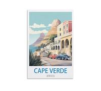 Ndoud Poster vintage de voyage en Afrique du Cap-Vert 20 x 30 cm Impression sur toile pour décoration d'intérieur