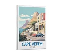 Ndoud Poster vintage de voyage en Afrique du Cap-Vert 30 x 45 cm Décoration murale sur toile pour salon Décoration d'intérieur