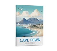 Ndoud Poster vintage du Cap Afrique du Sud sur la côte 20 x 30 cm Décoration murale sur toile pour salon Décoration d'intérieur