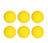 NDSJAIE Balles D'entraînement De Golf Balle de Golf Souple en PU Jaune for Adulte, 6 pièces 4cm, Anti-Stress, Jouets pétrissage, Accessoires Pratique Salle(6pcs)